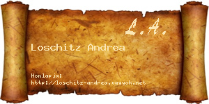 Loschitz Andrea névjegykártya